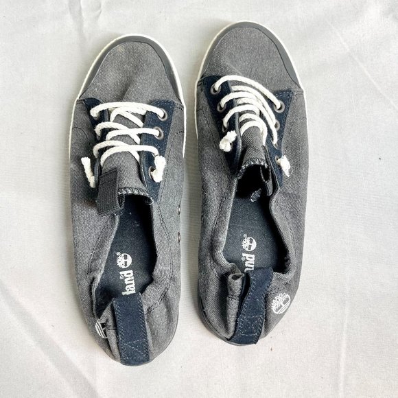 Timberland Women’s Grey A15MU Newport Bay Canvas Sneakers Size 7 - Picture 3 of 5